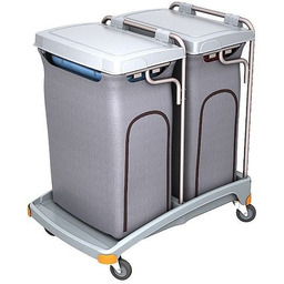 Podwójny wózek na odpady z tworzywa sztucznego Splast