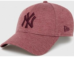 New Era czapka z daszkiem kolor bordowy melanżowa