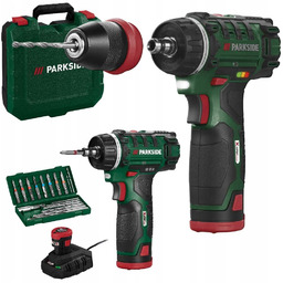 Wiertarko-wkrętarka Parkside Pbsa E4 12 V Zestaw Aku