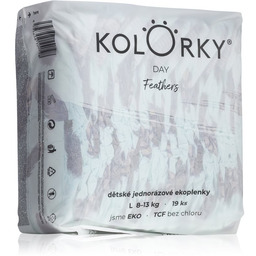 Kolorky Day Feathers jednorazowe pieluszki EKO rozmiar L