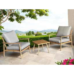 Meble balkonowe SERANO aluminiowy zestaw ogrodowy: 2 fotele