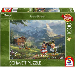 Schmidt, puzzle, Disney, Myszka Miki&Minnie w Alpach, 1000