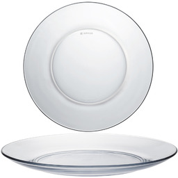 Talerz deserowy Lys transparentny śr. 190mm zestaw 6