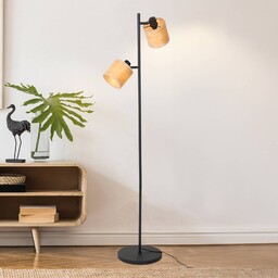 Steinhauer Lampa stojąca Bambus, czarny, salon / jadalnia,