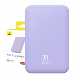 Magnetyczny bezprzewodowy Powerbank magsafe 5000mAh Usb-c 20W fioletowy