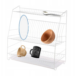 Suszarka do naczyń 3 poziomowa na talerze kubki