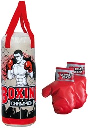 Zestaw Bokserski Junior Enero Worek Treningowy 50X18Cm