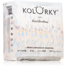 Kolorky Day Rain&Rainbow jednorazowe pieluszki EKO rozmiar M