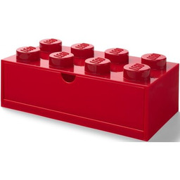 Lego Brick 8 Desk Drawer czerwony