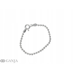 Łańcuch kulkowy srebrny 925