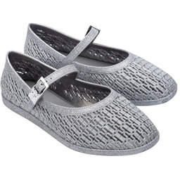 Melissa Harper Glitter Ad Glitter Silver Klapki Damskie