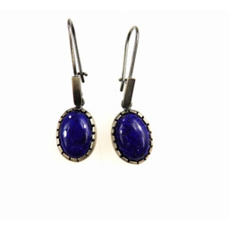 Kolczyki srebrne z lapis lazuli