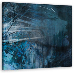 Obraz na płótnie, Ludzie - Niebieski 40x40