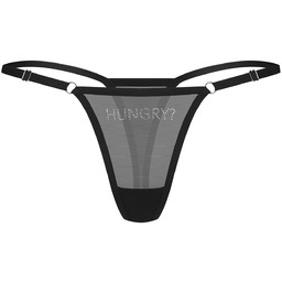 Obsessive Violami przezroczyste stringi z napisem "Hungry"- 72399158