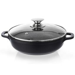 Patelnia granitowa ze szklaną pokrywką GRANDE 28 cm