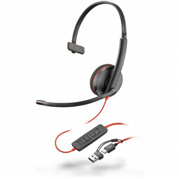 Zestaw słuchawkowy Blackwire 3210 USB-C + USB-C/A (Bulk)