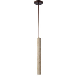 Travertino - lampa wisząca 45 cm cylindryczny trawertyn