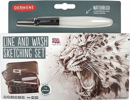 Derwent, Zestaw do Szkicowania Line & Wash, Zawiera