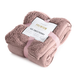 Eurofirany Koc narzuta 200x220 Tedy różowy dwustronny