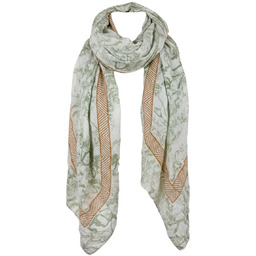 Szal damski Guess chusta długa wzorzysta zielona