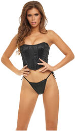 Bombshell - krótki gorset i stringi w leopardzie