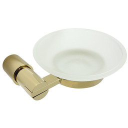 Uchwyt do mydelniczki szklany + złoty LINORA