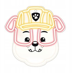 Hanging neon Led Paw Patrol on plexiglass Rubble