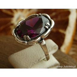 LEJDA - srebrny pierscień z ametystem