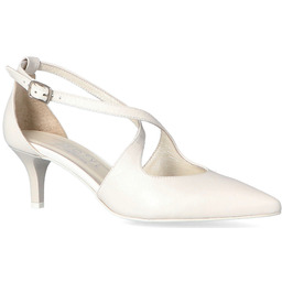Buty ślubne na niskiej szpilce - KOTYL 5419
