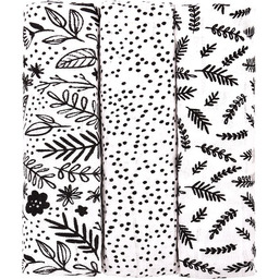 T-TOMI TETRA Black Flowers pieluchy wielorazowe 70x70 cm