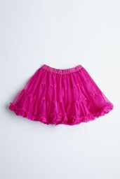 Spódnica tiulowa dla dziewczynki w kolorze magenta -