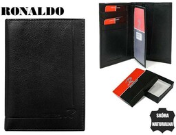 Klasyczny portfel męski pionowy z RFID od Ronaldo