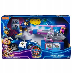 Psi Patrol Mighty Movie Pojazd Figurki Chase Helikopter