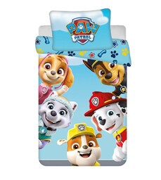 Jerry Fabrics Pościel bawełniana 100x135 Psi Patrol Paw