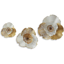 World Art TW60713 Perforowane kwiaty obraz metalowy, wielokolorowy,