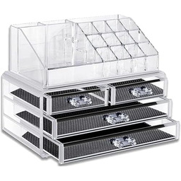 Home and Garden Products Organizer kosmetyczny szuflady przezroczyste