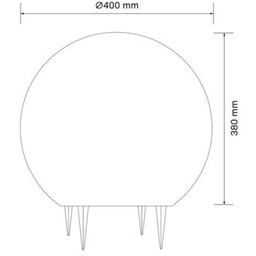 Lampa ogrodowa ARGENTO 40 biała kula E27
