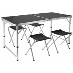 Edinos Czarny turystyczny zestaw mebli ogrodowych A9-E76