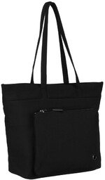 Stylowa shopperka damska z poliestru w czarnym kolorze