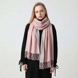 Pakamera SZAL SZALIK kaszmir 100% kaszmirowy pudrowy Różowy