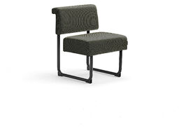 Sofa START, 600 mm, tkanina, oliwkowy, czarny