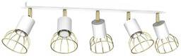 Lampa sufitowa DANTE, MLP7253, biały/złoty, 5x8W LED GU10