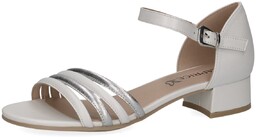 Sandały białe/srebrne Carla [28200-42-191]