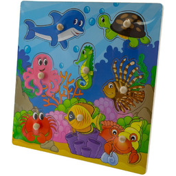 EuroBaby, puzzle drewniane Ocean, 30x30 cm