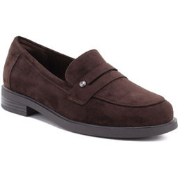 Półbuty damskie loafersy lordsy czekoladowy brąz Potocki SZ12832