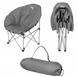 NC3070 Krzesło Turystyczne Kempingowe Ogrodowe Składane Szare Nils