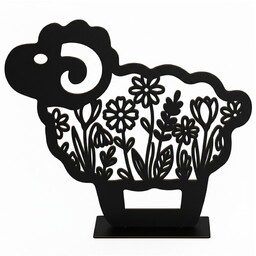 Pakamera Baranek Wielkanocny Czarny Stojący Figurka Ażurowa Dekoracja