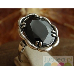 FADO - srebrny pierścionek z onyksem