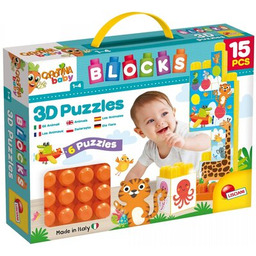 LISCIANI Klocki plastikowe Carotina Baby z obrazkami Zwierzęta