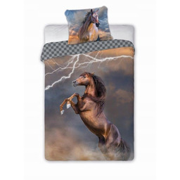 Pościel Horses Piorun Koń 140X200 cm 100% bawełna